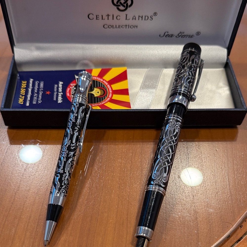 Black and Silver Pen Set - Picture 2 of 2